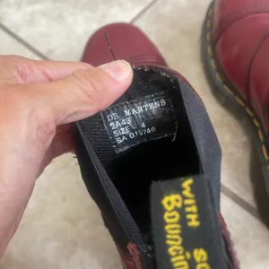 Dr Martens 2A43 Max Platform Chelsea Boots Cherry Red Leather MADE ENGLAND US 6 thumbnail 14