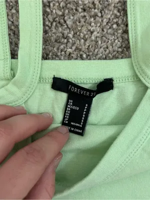 Forever 21 Light Green Cropped Tank Top thumbnail 2