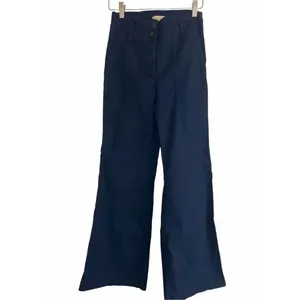 ✨Anthropologie Maeve The Naomi Ponte Wide-Leg Flare Navy Sz 4 Pants✨ thumbnail 8