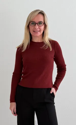 Madewell Double Layered Merino Silk Crewneck Sweater Deep Rust M NWT thumbnail 1