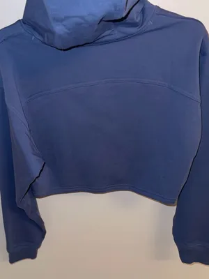 lululemon athletica all yours Cropped Hoodie in Slate Blue thumbnail 4