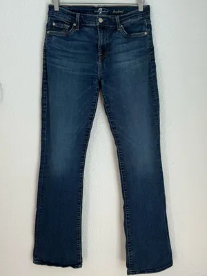 7 For All Mankind Womens Jeans Size 29 Blue Denim Bootcut Medium Dark Wash thumbnail 1