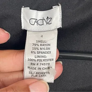 CACHE | Black Sheath Dress Sz 4 thumbnail 5