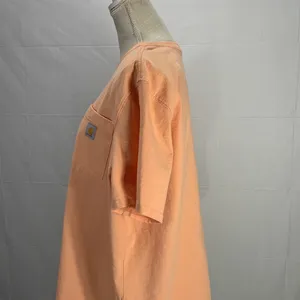 Carhartt Loose Fit Light Orange Peach Workwear Crew neck Pocket Tee Size… thumbnail 6