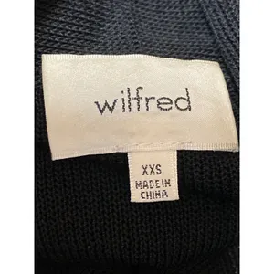 Aritzia Wilfred Black Open Front Long Sleeve Long Cardigan Sweater Top Size XXS thumbnail 4