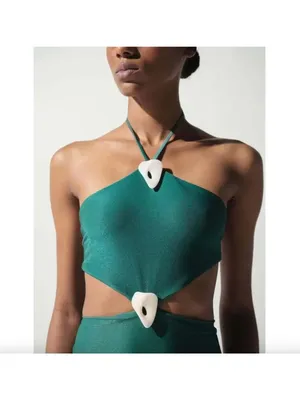 Baobab Kira Maxi Dress in Emerald Green Size Large thumbnail 3