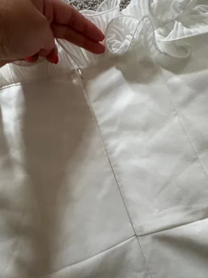 ZARA White Ruffle Dress  thumbnail 4
