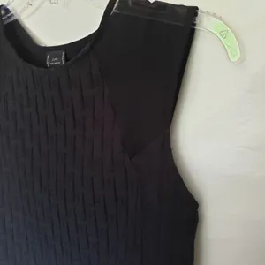 Zara W/B Womens Top Sz M Basket Sheer Cropped Festival Goth Y2K Grunge Minimal thumbnail 4