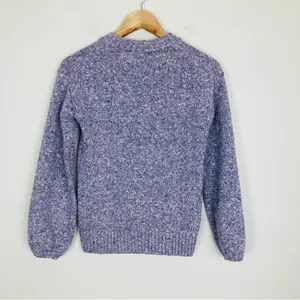 J. Crew light purple lavender cotton linen blend sweater subtle. balloon sleeve thumbnail 4