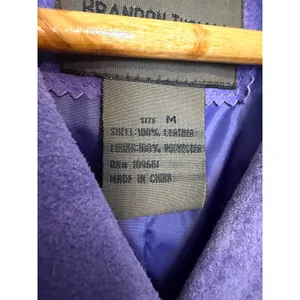 Vintage Brandon Thomas Purple Suede Leather Jacket Womens Medium VTG Blazer thumbnail 8