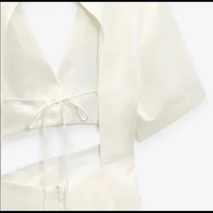 Zara NEW CUT OUT STRETCHY LINEN BLEND DRESS thumbnail 4