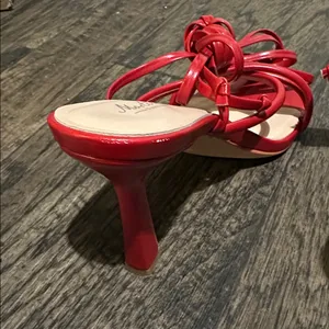 Women's Red Strappy Sandals Size 7.5 thumbnail 3