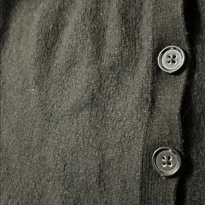 Banana Republic Black Ribbed Cardigan Size Medium Wool Cashmere Blend thumbnail 6