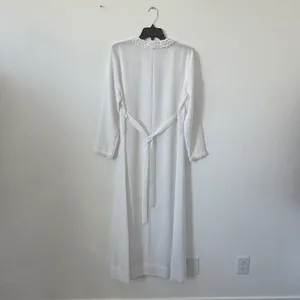 California Dynasty White Maxi Dress Vintage Style Victorian Modest Grandma Small thumbnail 6