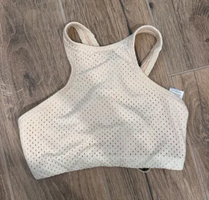 Billabong Women’s High Neck Mesh Bralette in Cream bathing suit top thumbnail 1