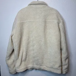 Original Use Men’s Off White Sherpa Snap Button Jacket Size Medium thumbnail 9