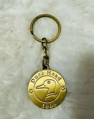 Duck Head Stars 1865 Gold Bronze Collectible Sturdy Key Ring Keychain Holder thumbnail 1