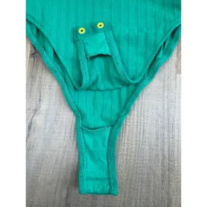 Free People Intimately Ribbed Henley Bodysuit Green Sleeveless XS Fits Like Med thumbnail 5