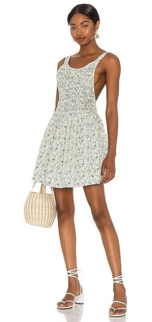 Free people nwt mini smocked petunia dress thumbnail 1