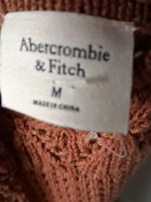 Abercrombie & Fitch Rust Knit Maxi Dress Spaghetti Straps size Medium thumbnail 3