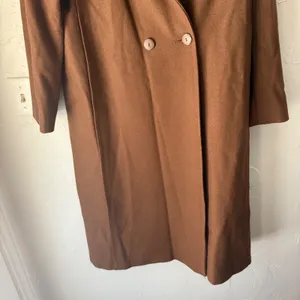 Vintage Max New York Wool Blend Long Coat Brown Large‎ Clean Girl Peppy Academia thumbnail 3