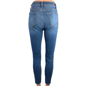 7 For All Mankind Blue High Rise Ankle Gwenevere Stretch Skinny Denim Jeans Sz S thumbnail 3
