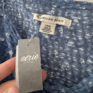 NEW!! American‎ Eagle Blue Floral AE Cinch-Front Cami thumbnail 5