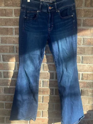 American Eagle Outfitters Indigo Boot Cut Jeans 8 Short thumbnail 1