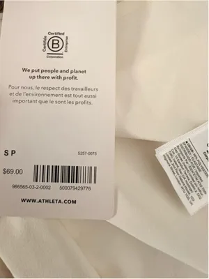 Athleta Hayes Pleated Tank Top Women’s Size S NWT Bright White thumbnail 11