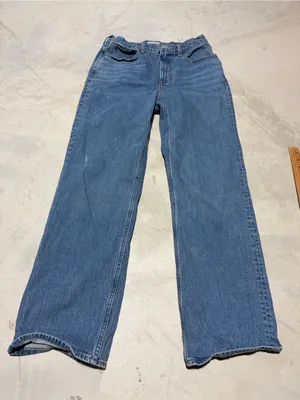 Abercrombie & fitch high rise 90’s relaxed 27 short jeans cowboy boot thumbnail 1
