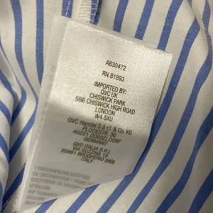 BEAUTIFUL by Lawrence Zarian Shirt Womens Medium Blue Stripe Pearl Button Top thumbnail 6