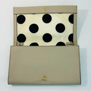 Kate Spade Cali Cedar Street Crisp Linen Leather Crossbody Clutch Bag NO STRAP thumbnail 8