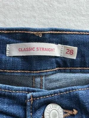 Levi's Slim Straight Jeans in Dark Blue Denim thumbnail 4