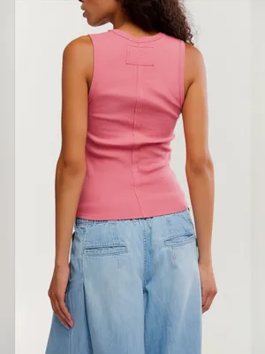 NWOT Free People We The Free Neria Tank - vintage rosey - rose pink - medium thumbnail 4