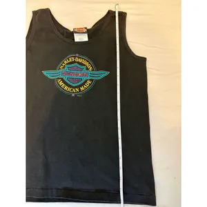 Vintage Harley Davidson Tank Top USA Made Charlotte NC Small 90s thumbnail 9