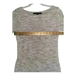 White‎ House Black Market Gold/Tan Tunic Sweater, Small thumbnail 7