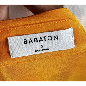 Babaton Aritzia 100% Silk Orange Button Down Blouse Women’s Size Small thumbnail 6