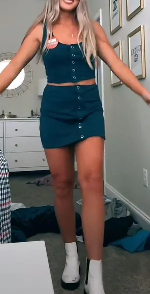 Miss Behavin Navy Two Piece Button Set thumbnail 2