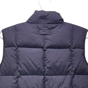 Lands End Down Puffer Quilted Vest Navy‎ Blue Medium thumbnail 4