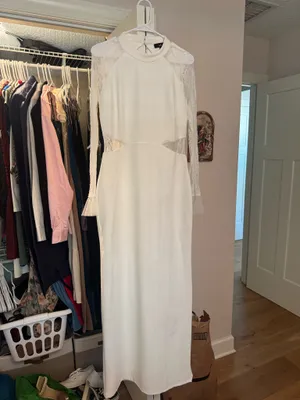 Lulus White Lace Dress Maxi thumbnail 4
