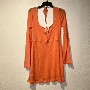 Free People Brynne Mini Dress Peach FP Beach NWOT thumbnail 3