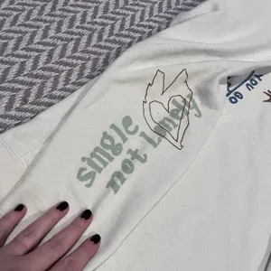 Lonely Ghost Girl Gang White Scrawl Sweatshirt Hoodie / Size Small thumbnail 4