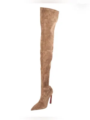 Christian Louboutin Condora Alta 100 Rhea Brown Over The Knee Boots Size39.5 NIB thumbnail 4