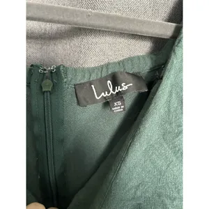Lulu's‎ June Bloom Dk Green Linen Culotte Jumpsuit Size XS Off Shoulder thumbnail 5
