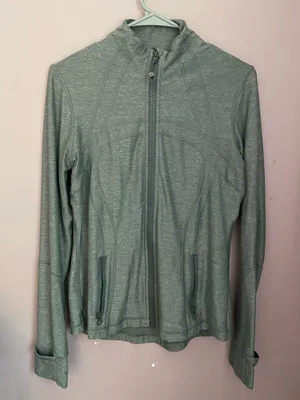 Lululemon Light Gray Women's Zip-Up Jacket - Athletic Layer thumbnail 1