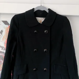 Vintage Black Pea Coat Size M thumbnail 2