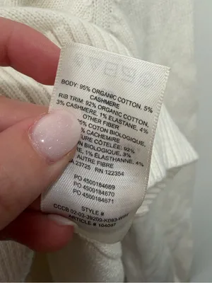 Sunday‎ Best Aritzia Cream Organic Cotton Cashmere Blend Hoodie Size Small thumbnail 3