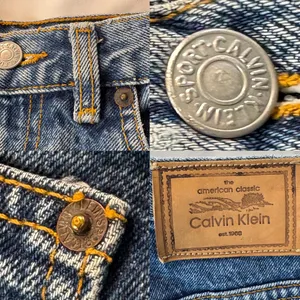 Vintage Calvin Klein 90s Denim Mini Skirt Made in USA thumbnail 9