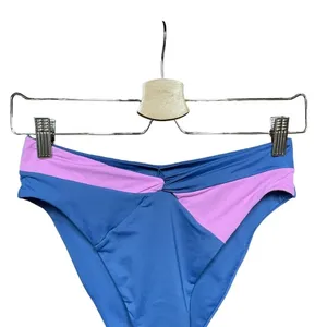 L*space Color Block Nancy Lee Bikini Bottom Bitsy Cut‎ Blue Purple Size Large thumbnail 3