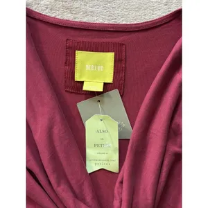 Anthropologie By Maeve Dress Cara Cowl Neck‎ Shift Red Size Large NWT thumbnail 3